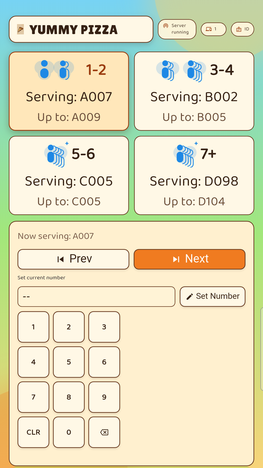 queue1 Controller app screenshot