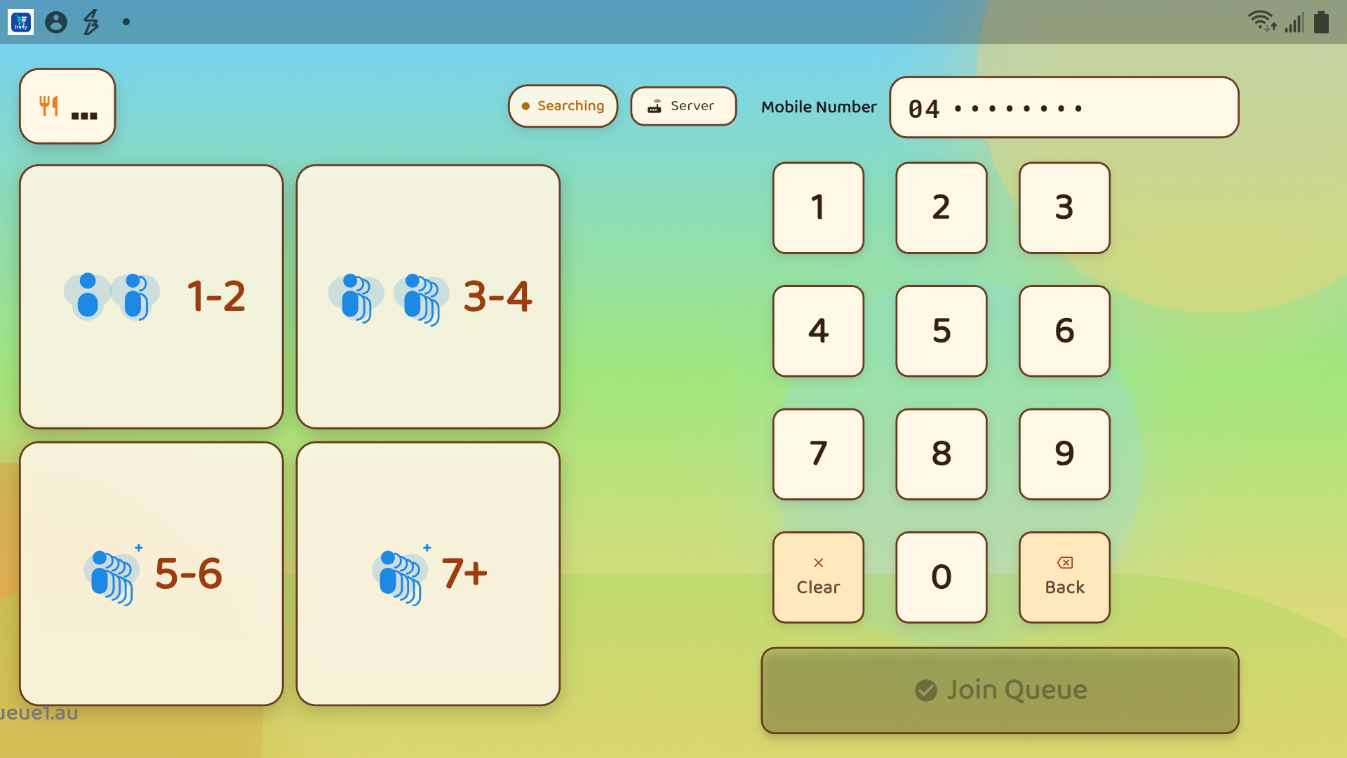 queue1 Display showing live queue progress